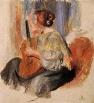 皮埃爾 奧古斯特 雷諾阿 Woman with Guitar